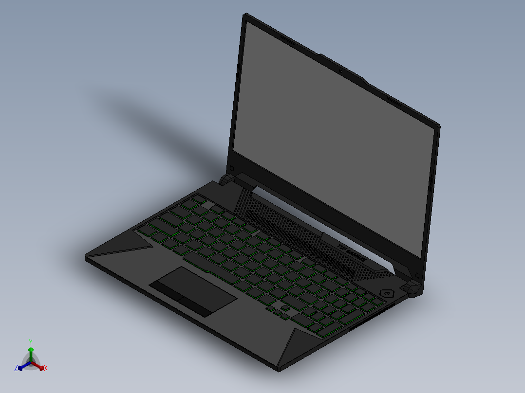 电脑、笔记本(9)正等轴测图