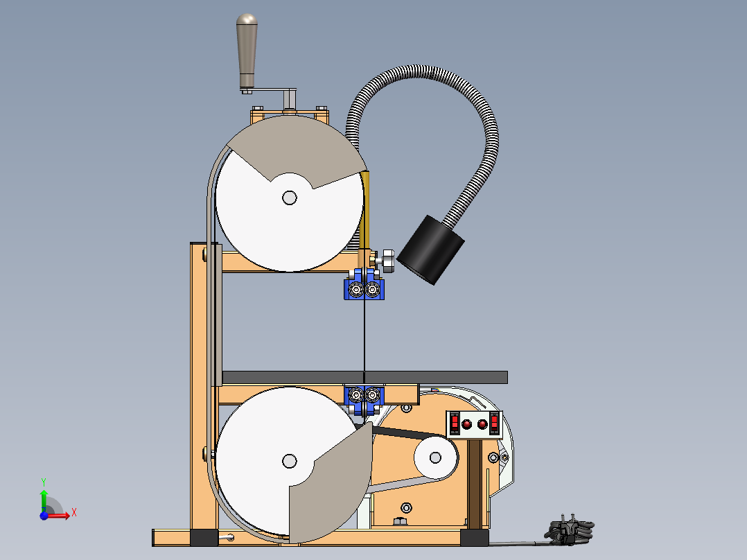 台锯模型图前视图