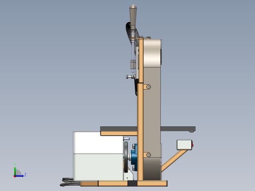 台锯模型图左视缩略图