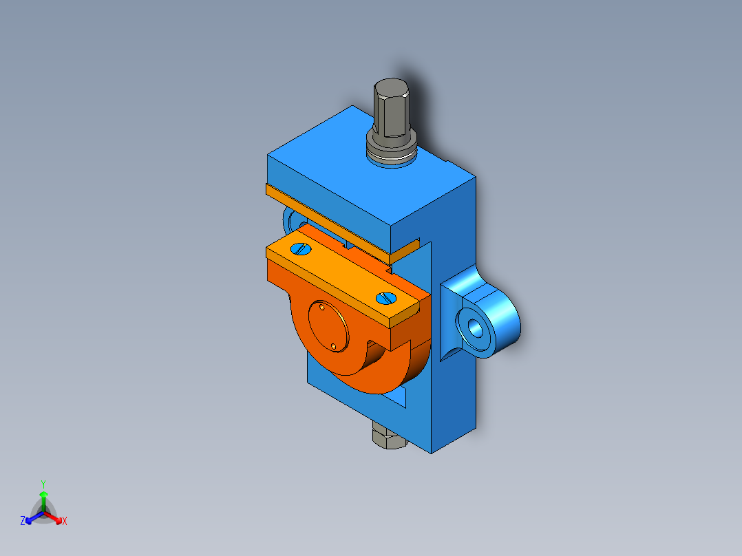 平口钳正等轴测图