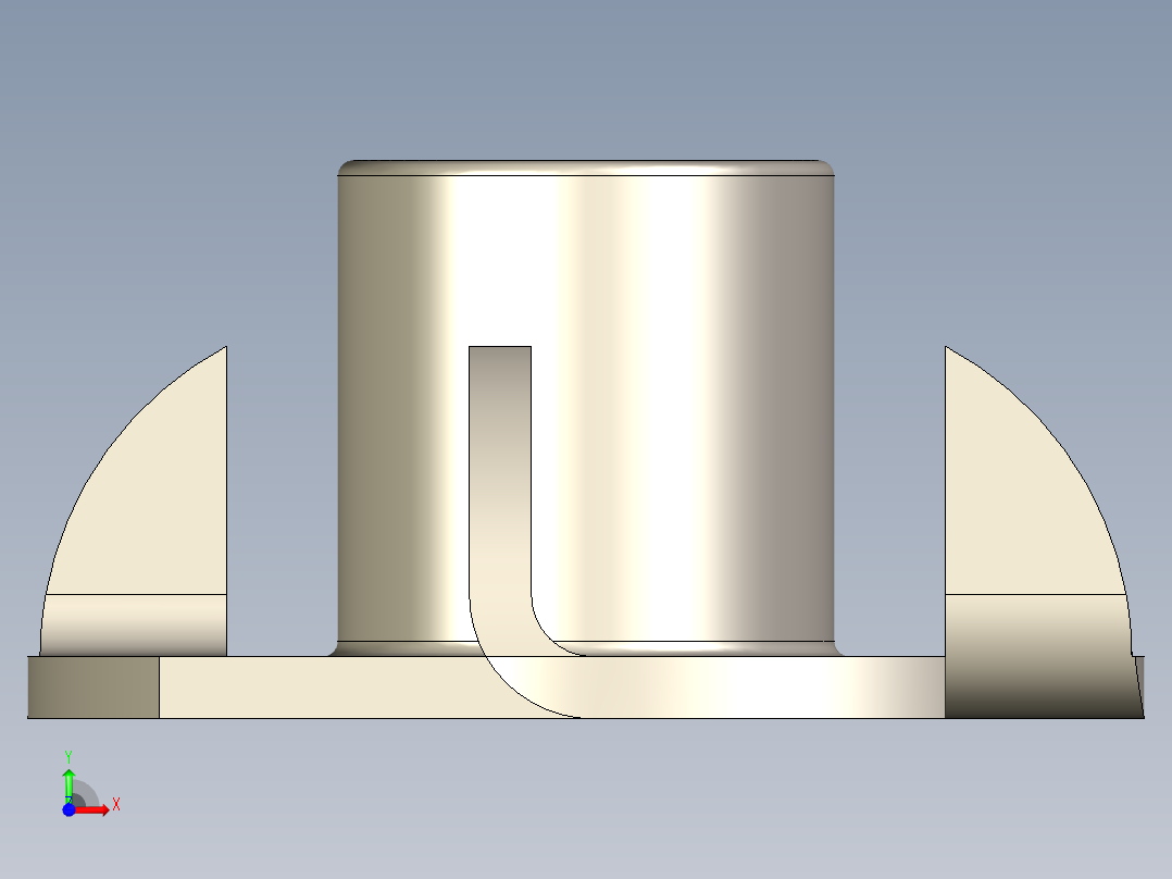 B3004433-六角螺母 M6前视图