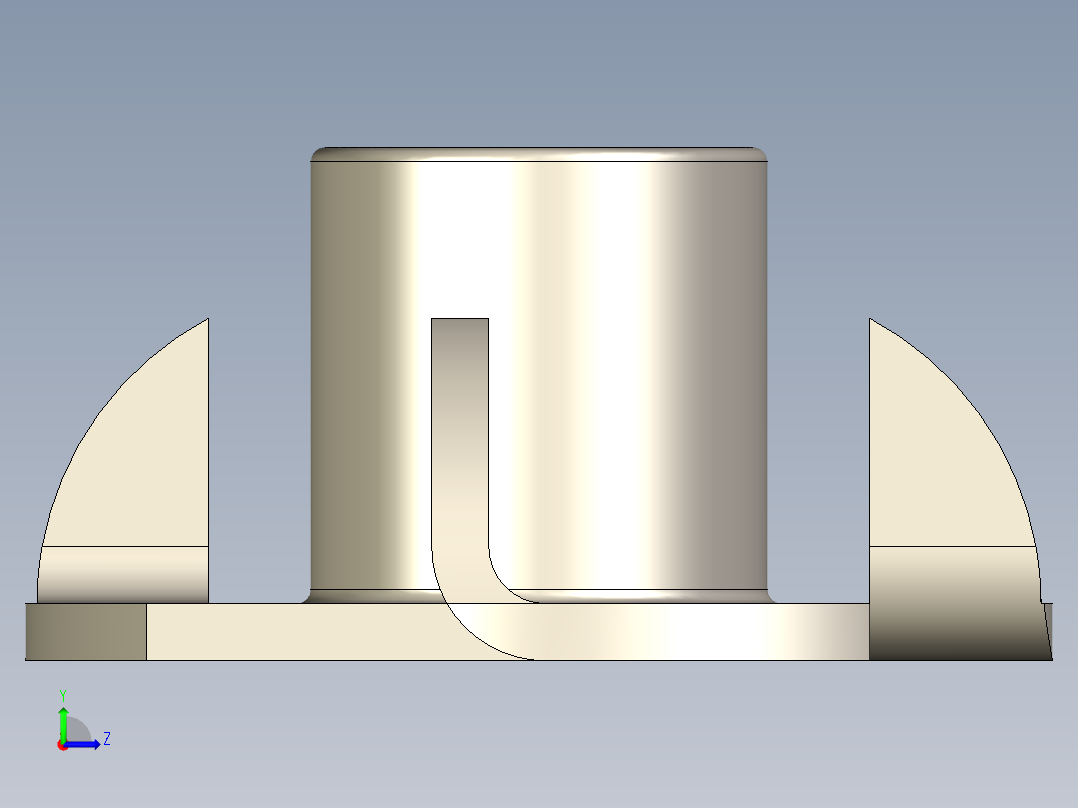 B3004433-六角螺母 M6左视图