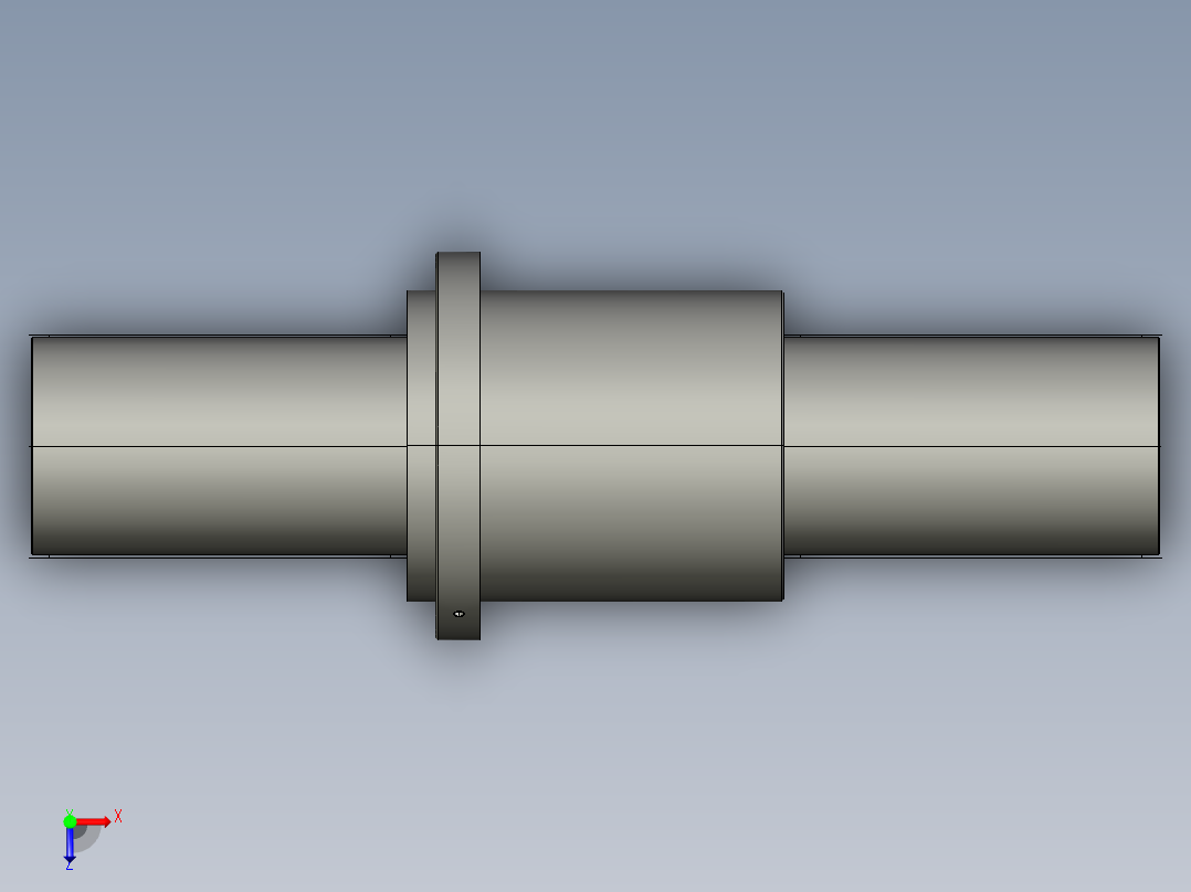 JF20032-8滚珠丝杆3D模型俯视图
