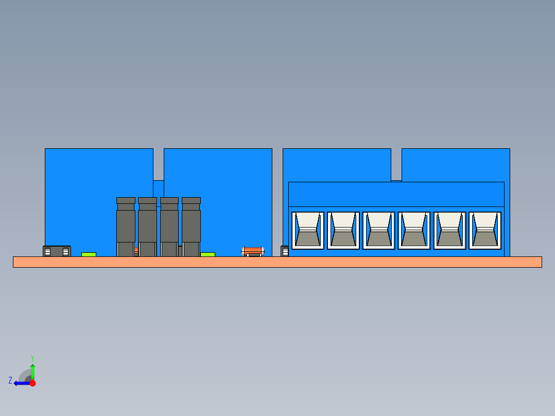 继电器电路板右视图