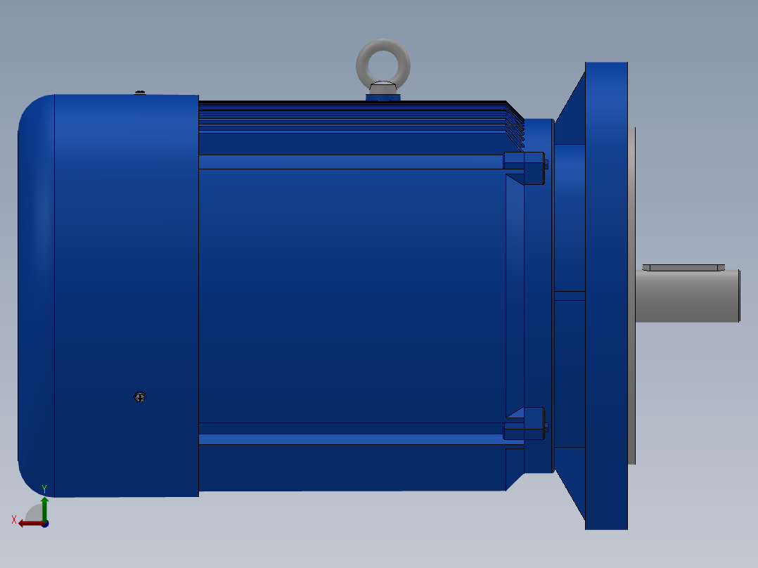 Y2系列B5型三相异步电动机[Y2100L-2]左视图