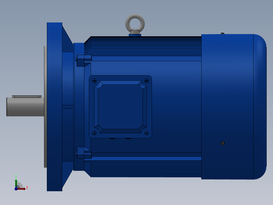 Y2系列B5型三相异步电动机[Y2100L-2]右视图