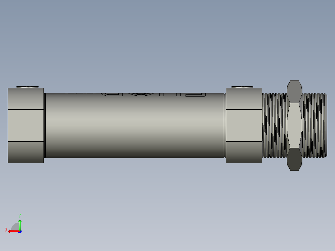 FY-MI气缸U型FY-32-40-U_缸体后视图