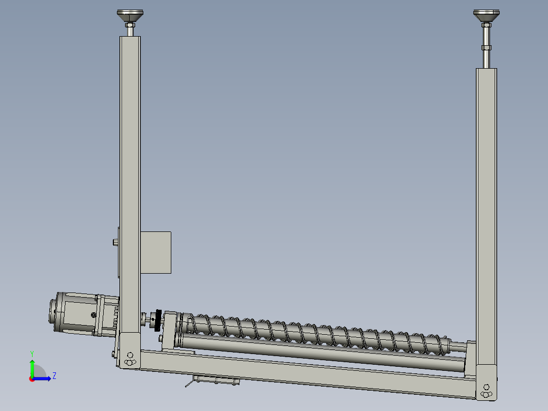 防止堵塞的调味料成品螺杆输送装置左视图