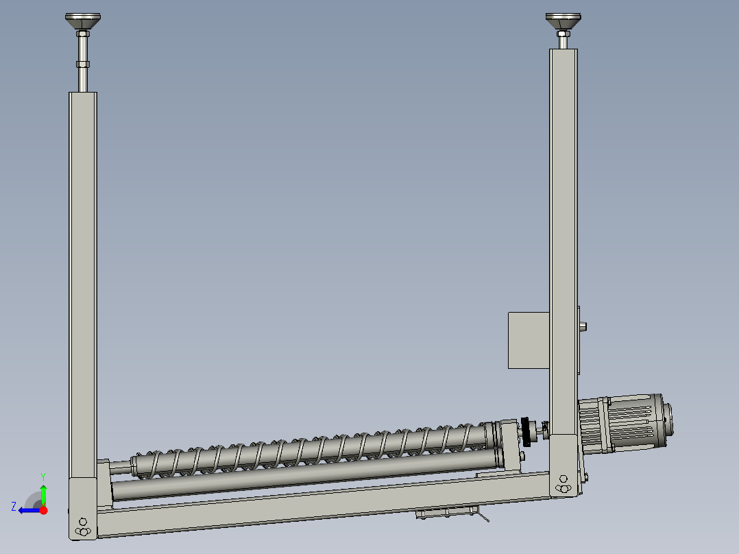 防止堵塞的调味料成品螺杆输送装置右视图