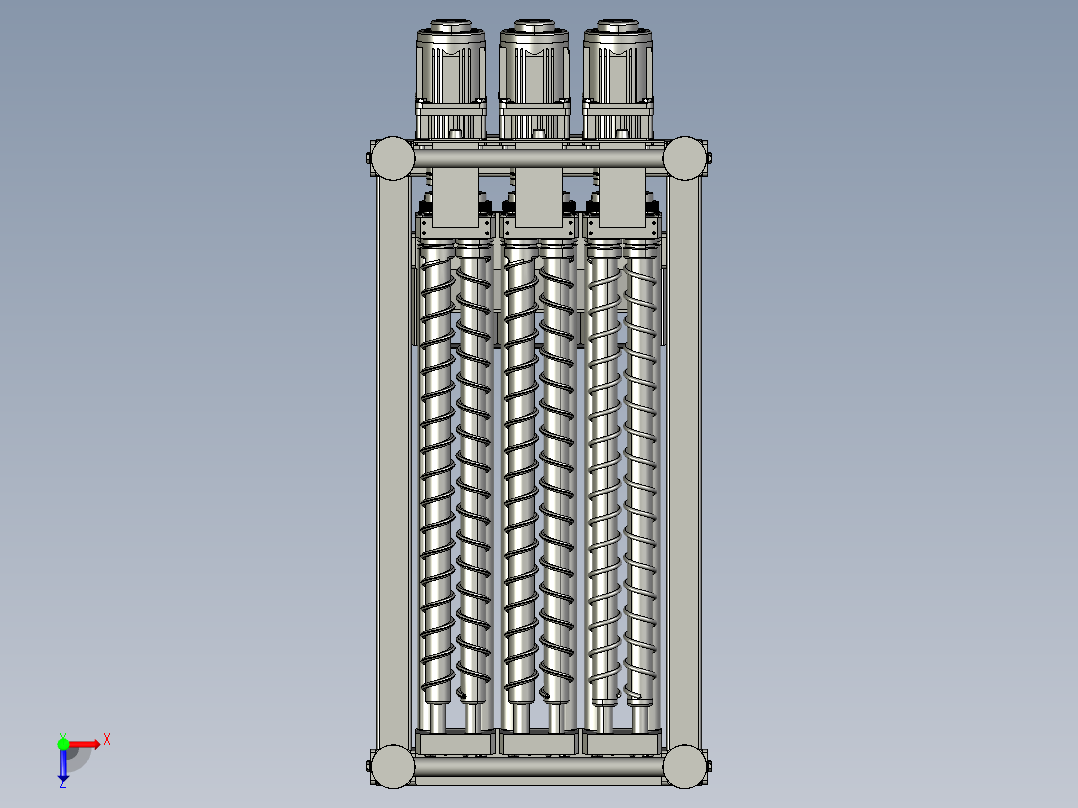 防止堵塞的调味料成品螺杆输送装置俯视图