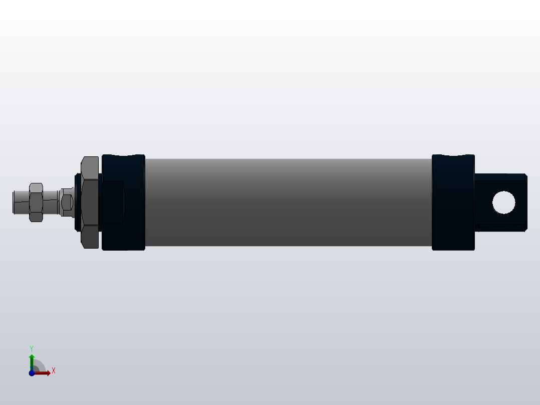 迷你气缸 MAL40x100前视图
