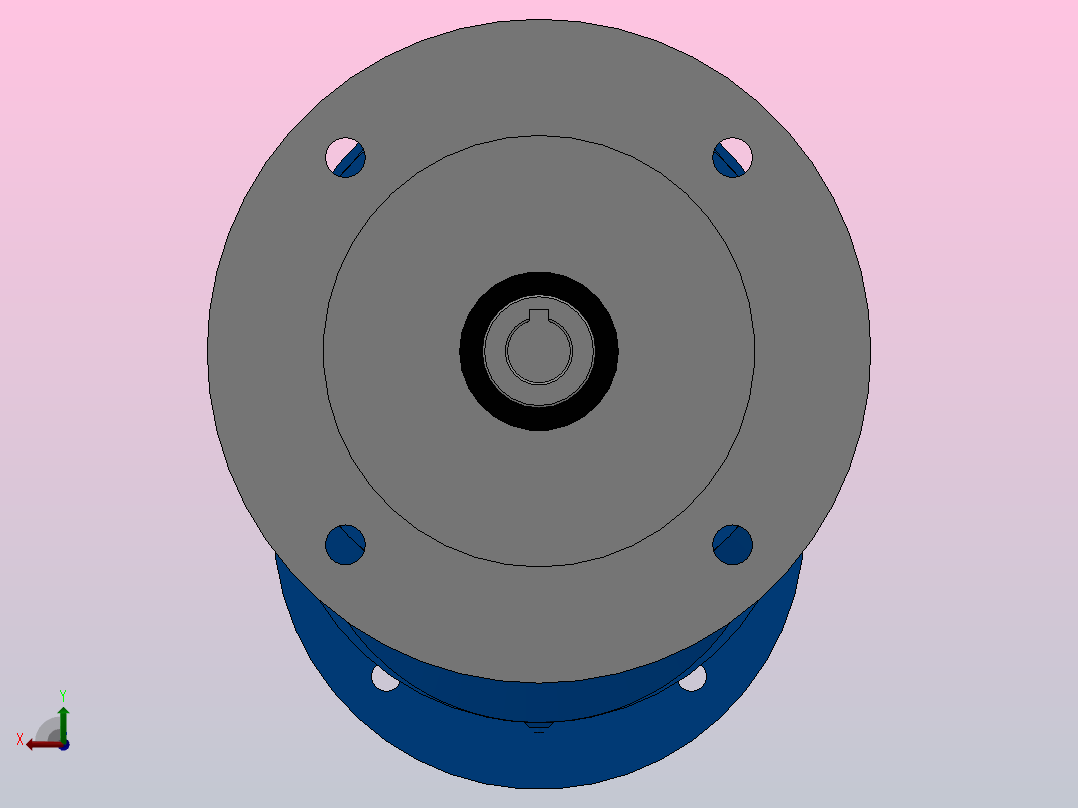 RXF57ZP斜齿轮减速机RXF57-1.6-M1-P80-Φ160后视图
