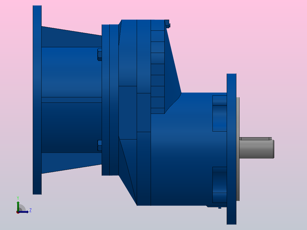 RXF57ZP斜齿轮减速机RXF57-1.6-M1-P80-Φ160左视图