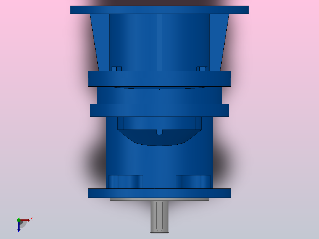 RXF57ZP斜齿轮减速机RXF57-1.6-M1-P80-Φ160俯视图