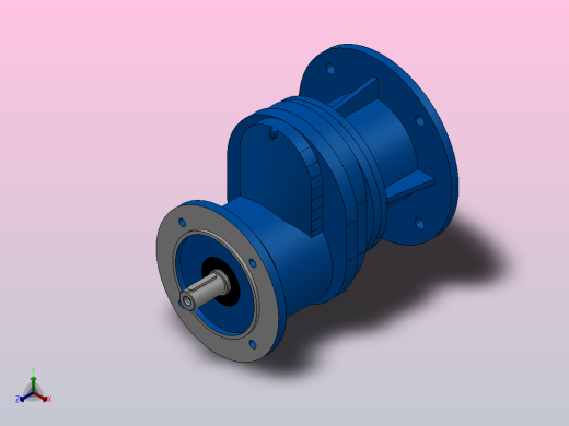 RXF57ZP斜齿轮减速机RXF57-1.6-M1-P80-Φ160正等轴测缩略图