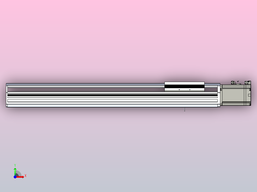 日规模组半封闭丝杆TPA-HNR-170T-2010C-L550-M-M75-N3前视图