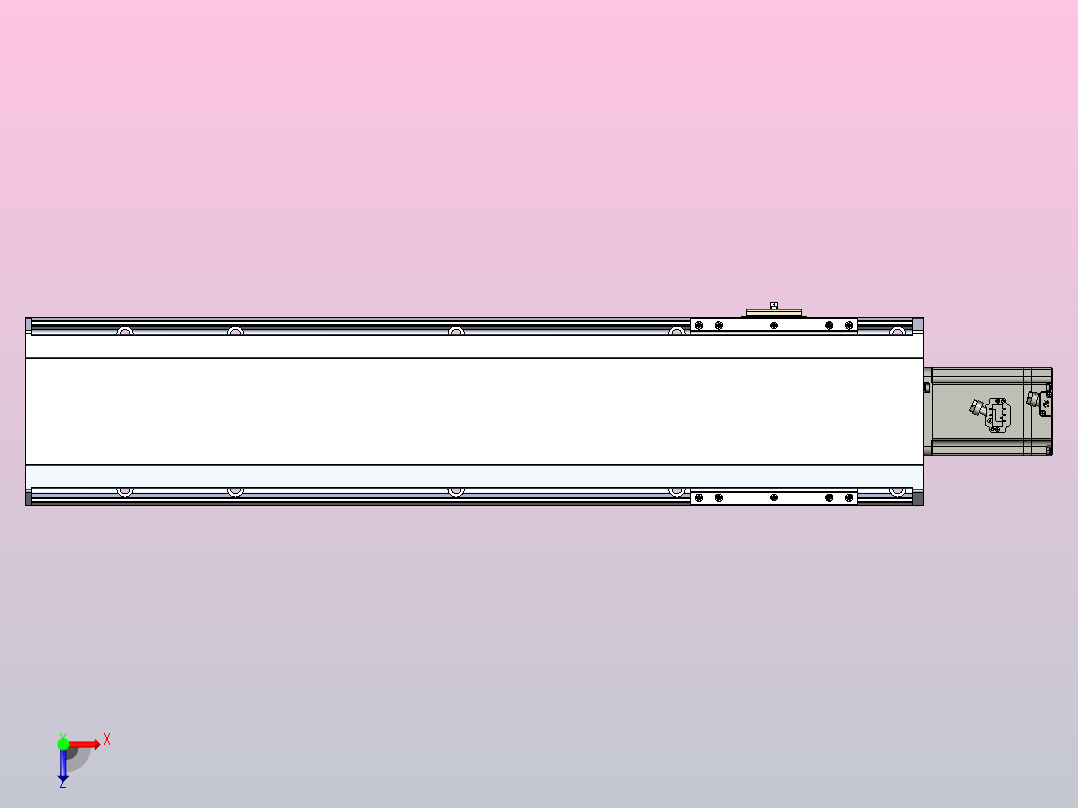 日规模组半封闭丝杆TPA-HNR-170T-2010C-L550-M-M75-N3正等轴测图