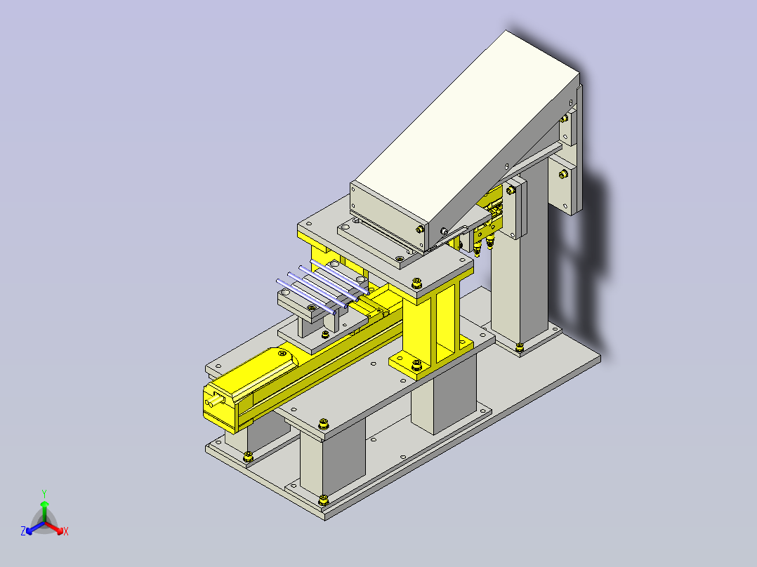 一款圆销避让、转移3D模型主视图