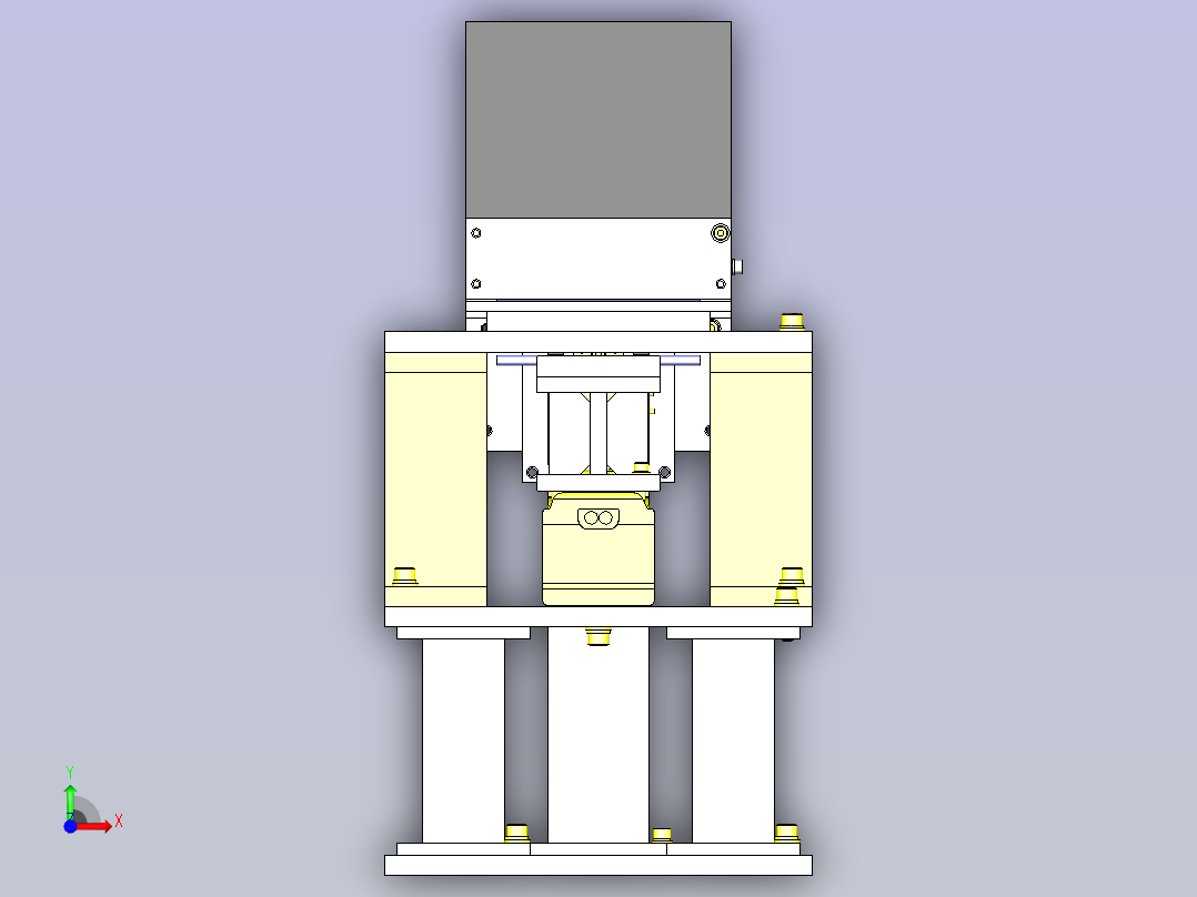 一款圆销避让、转移3D模型前视图