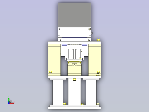 一款圆销避让、转移3D模型前视缩略图