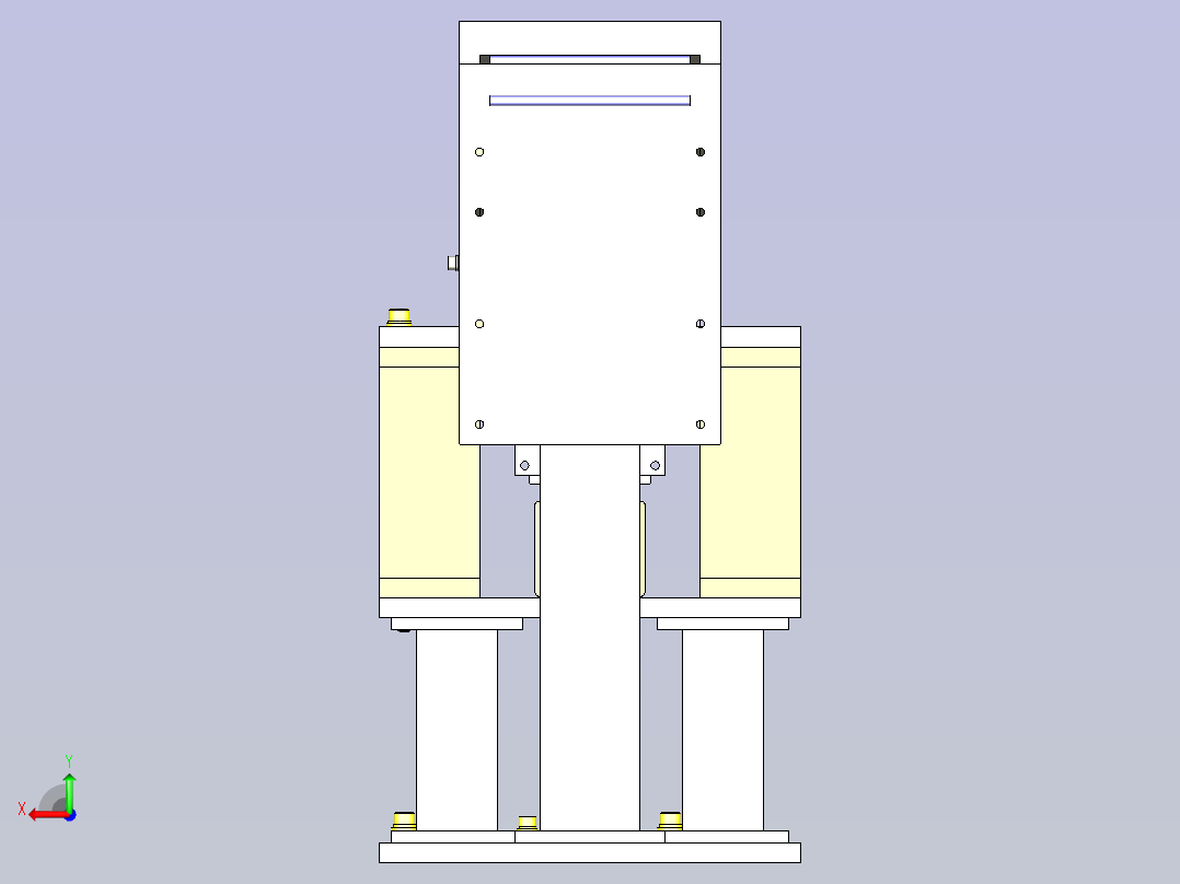 一款圆销避让、转移3D模型后视图