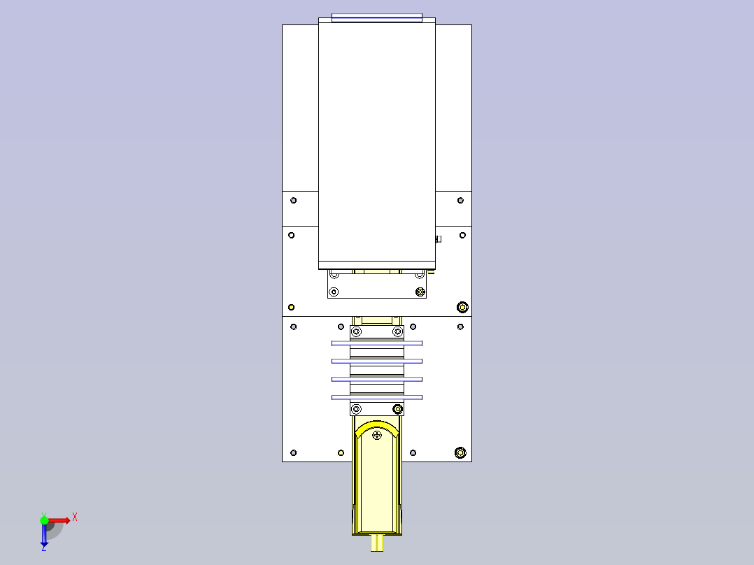 一款圆销避让、转移3D模型俯视图