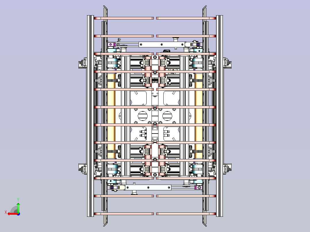 一款可调式袋夹抓手设计模型后视图