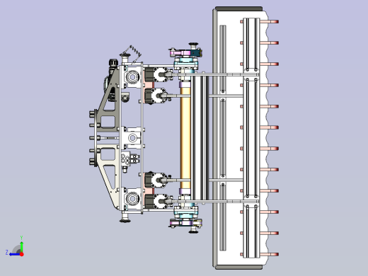 一款可调式袋夹抓手设计模型右视缩略图