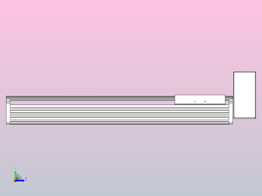 皮带直线轴半封闭可选导轨TPA-HNB-202D-140-L550-LU-Y-P75-N3左视缩略图