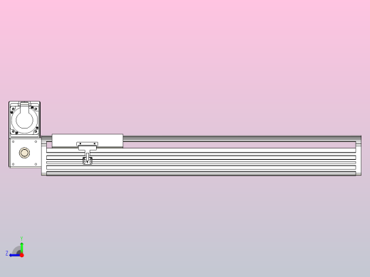 皮带直线轴半封闭可选导轨TPA-HNB-202D-140-L550-LU-Y-P75-N3右视缩略图