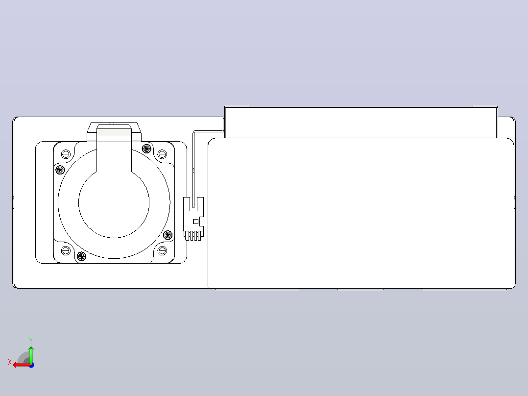 滚珠丝杠直线轴带导轨全封闭TPA-HCR-202D-2510C-L1700-MR-Y-P75-N3后视图