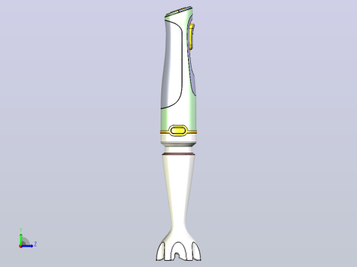 手动搅拌机，配有切片机、搅拌器和食物处理器左视缩略图