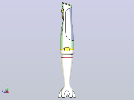 手动搅拌机，配有切片机、搅拌器和食物处理器右视缩略图