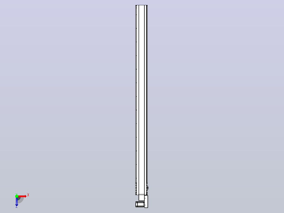 皮带直线轴半封闭可选导轨TPA-HNB-175D-140-L2500-MR-C-P75-N3俯视图