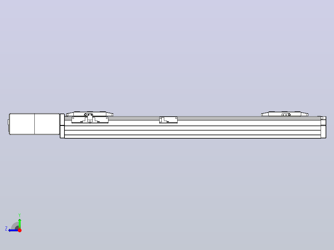 皮带直线轴双滑块型TPA-GCBS-80-P60-L200-QR-M20-N3右视图