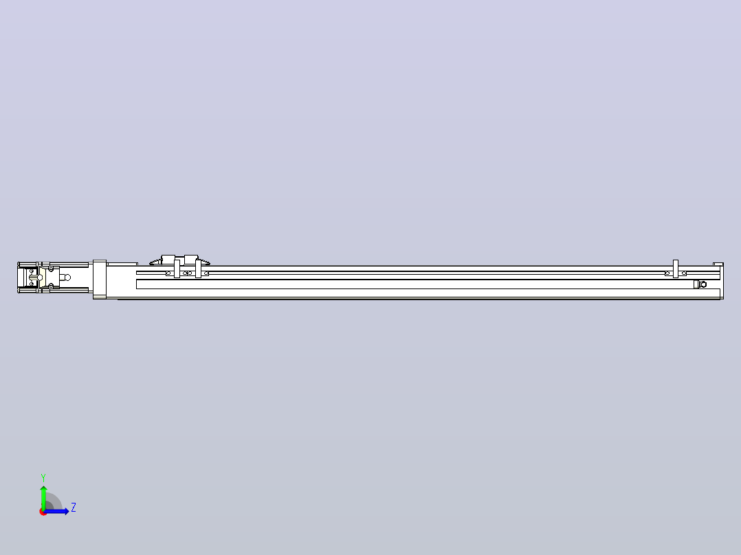 无尘螺杆滑台KCH5M-600-BC-100W-C4左视图