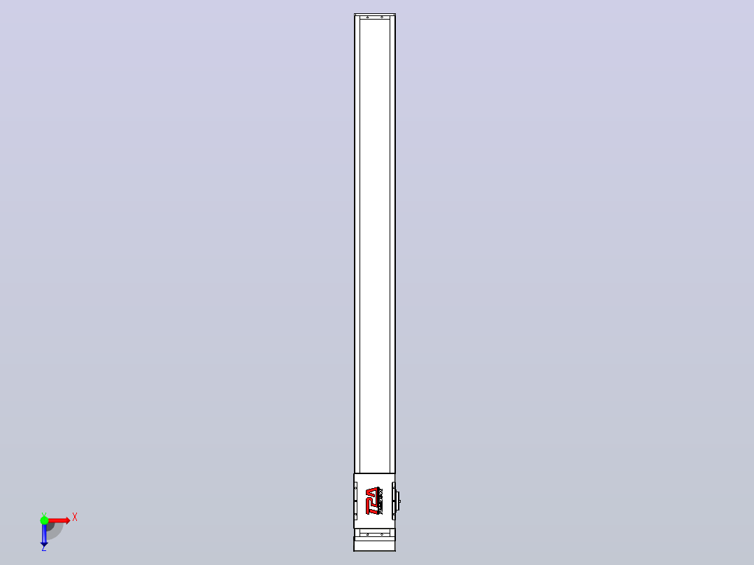 滚珠丝杠直线轴带导轨全封闭TPA-HCR-110D-1610C-L1200-MP-Y-P40-N3俯视图