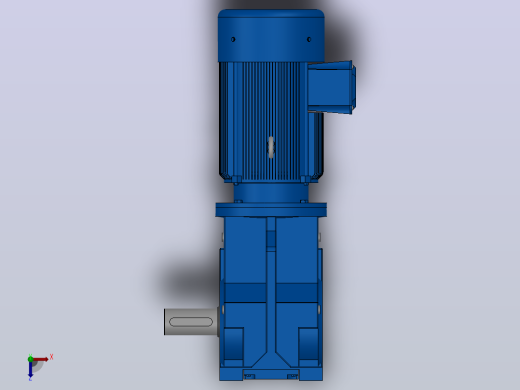 K87底脚轴伸式安装螺旋锥齿轮减速机K87-YV4-4P-115.16-M1-0°-B俯视缩略图