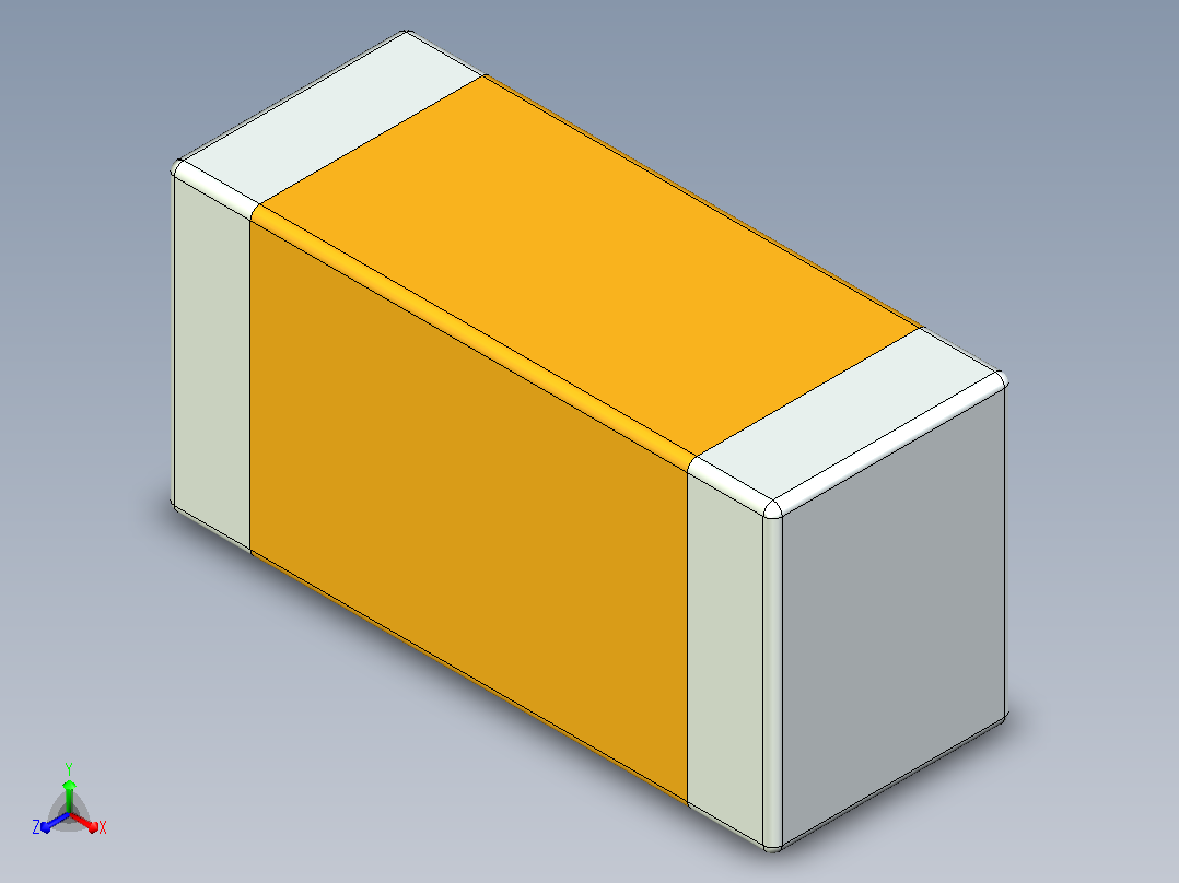 片式电容器封装 （SMD）CAPC3216X127N主视图