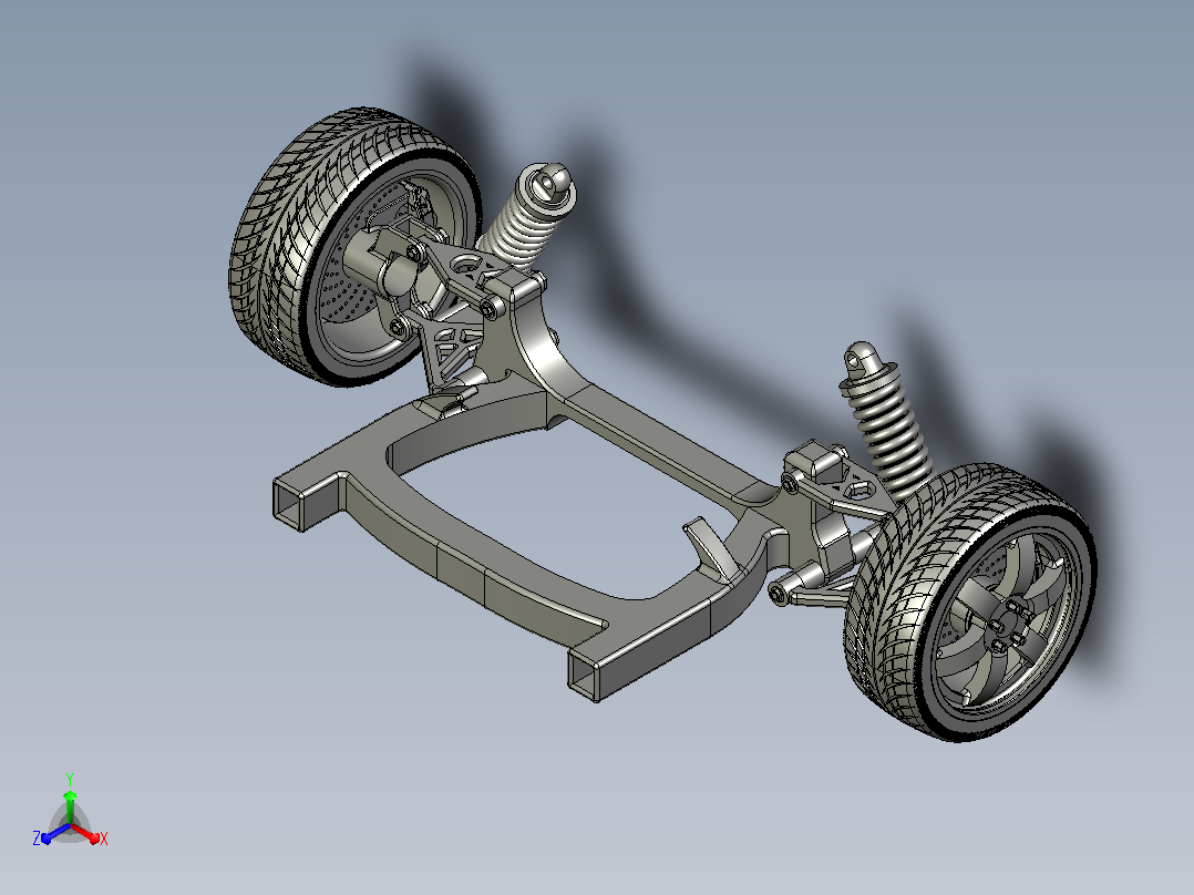 汽车悬挂系统Suspension Complete Assembly STP IGS主视图