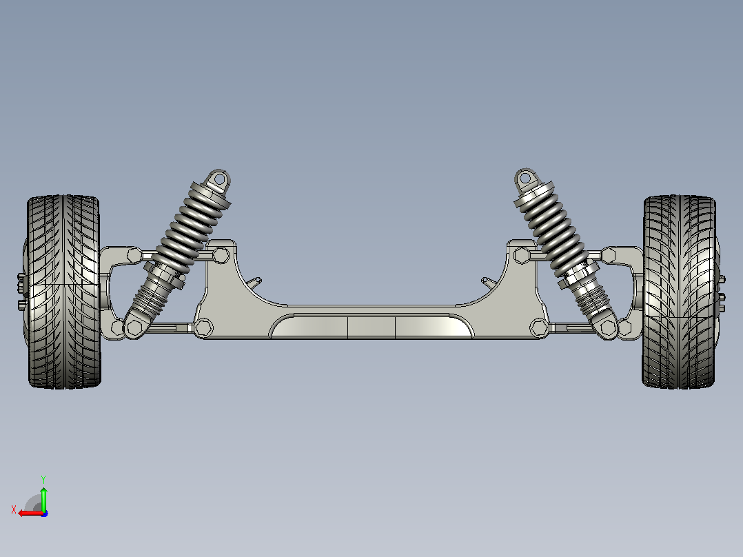 汽车悬挂系统Suspension Complete Assembly STP IGS后视图