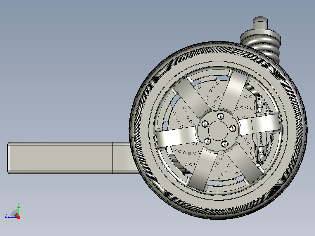 汽车悬挂系统Suspension Complete Assembly STP IGS右视图