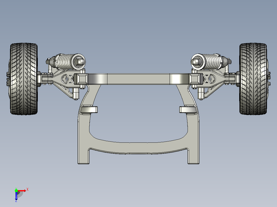 汽车悬挂系统Suspension Complete Assembly STP IGS俯视图