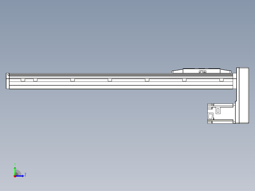 滚珠丝杠直线轴内置导轨TPA-GCR-150-2010C-L650-MP-M75-N3左视图