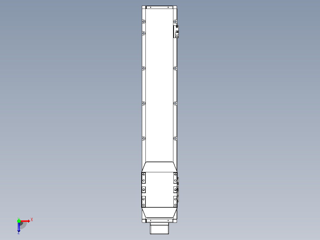 滚珠丝杠直线轴内置导轨TPA-GCR-150-2010C-L650-MP-M75-N3俯视图