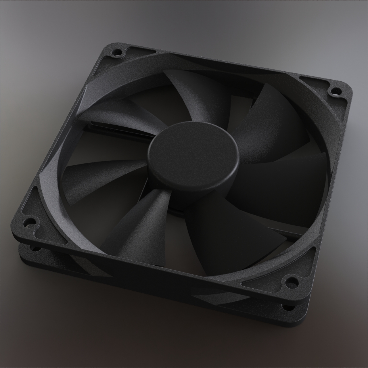 120mm电脑风扇3D模型