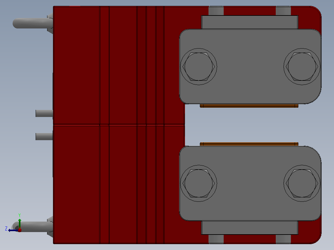 SB140-A06系列液压盘式制动器_SB140-A06-1000×30-WL.WM.1左视图