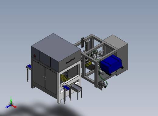 奶酪包装装盒生产线 sw20正等轴测缩略图