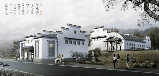传统仿古中式徽派建筑民俗民居住宅马头墙SU模型CAD图纸大样详图缩略图