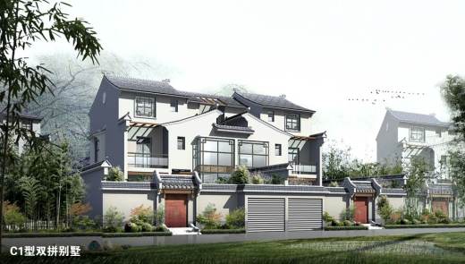 传统仿古中式徽派建筑民俗民居住宅马头墙SU模型CAD图纸大样详图缩略图